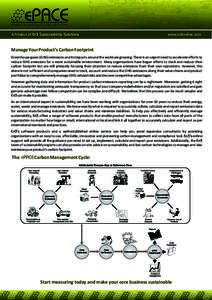 EPACE  Product Accounting of Carbon Emissions A Product of En3 Sustainability Solutions