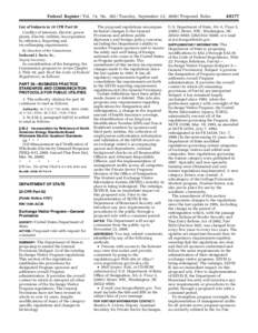 Federal Register / Vol. 74, No[removed]Tuesday, September 22, [removed]Proposed Rules List of Subjects in 18 CFR Part 38 Conflict of interests, Electric power plants, Electric utilities, Incorporation by reference, Reportin