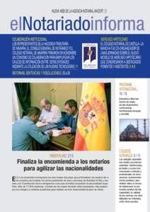 NUEVA WEB DE LA AGENCIA NOTARIAL ANCERT | 5  elNotariadoinforma COLABORACIÓN INSTITUCIONAL LOS REPRESENTANTES DE LA HACIENDA TRIBUTARIA DE NAVARRA, EL CONSEJO GENERAL DE NOTARIADO Y EL