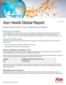 Aon Hewitt  Legislative Reporting Aon Hewitt Global Report