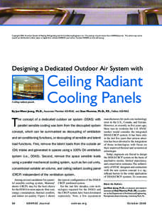 Copyright 2006, American Society of Heating, Refrigerating and Air-Conditioning Engineers, Inc. This posting is by permission from ASHRAE Journal. This article may not be copied nor distributed in either paper or digital