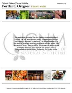 National College of Natural Medicine  Updated as of 6/27/14_WS Portland, Oregon | Visitor’s Guide