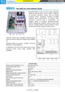 TTC TELSYS, a.s.  KATALOGOVÝ LIST VÝTAHOVÁ TECHNIKA