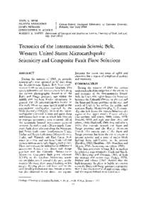 Focal mechanism / Earthquake / Basin and Range Province / Thrust fault / Puget Sound faults / Ramapo Fault / Geology / Structural geology / Fault