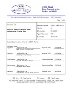 ORAU TEAM Dose Reconstruction Project for NIOSH Oak Ridge Associated Universities I Dade Moeller & Associates I MJW Corporation Page 1 of 33