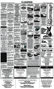 CLASSIFIEDS  The daily Globe • yourdailyGlobe.com Need your roof shoveled? Call Tyson at[removed]