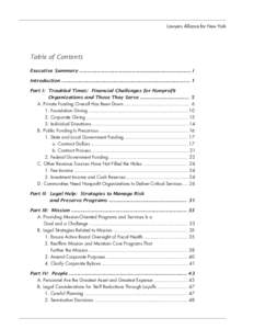 Lawyers Alliance for New York  Table of Contents Executive Summary ....................................................................... i Introduction ..................................................................