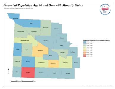Percent of Population Age 60 and Over with Minority Status Minnesota River Area Agency on Aging®, Inc. Big Stone Swift Kandiyohi