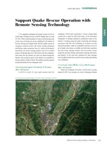 Vol.27 No[removed]Institution Support Quake Rescue Operation with Remote Sensing Technology
