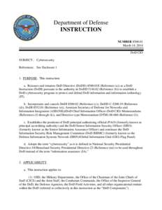 DoD Instruction[removed], March 14, 2014