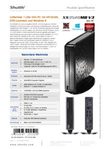 Shuttle Slim-PC System XS 3520MB V3