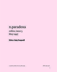 n.paradoxa online, issue 3 May 1997