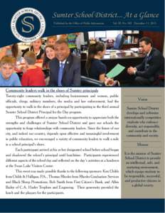 Sumter School District... At a Glance Published by the Office of Public Information