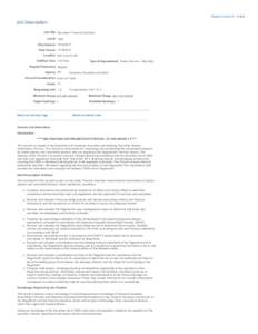 Related Content  Job Description Job Title Securities Financial Examiner Job ID 1420 Date Opened