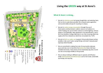    Living the GREEN way at St Anne’s      