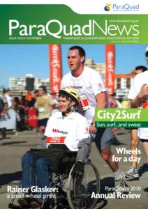 www.paraquad.org.au  ParaQuadNews ISSUE[removed]NOVEMBER  PARAPLEGIC & QUADRIPLEGIC ASSOCIATION OF NSW