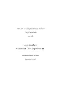 The Art of Computational Science The Kali Code vol. 6b