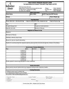 SPECIAL AUTHORIZATION REQUEST FORM