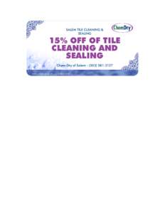 SALEM TILE CLEANING & SEALING 15% OFF OF TILE CLEANING AND SEALING