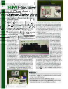 HM Review A.J. Waldron Digitrax Zephyr Xtra Total digital train control with an easy-toprogram system