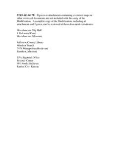 major superfund site reports, third modification, doe run resources, herculaneum, missouri, administrative order, july 26, 2006