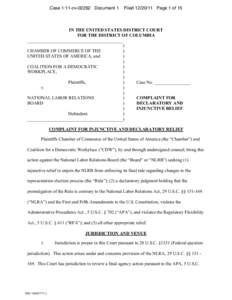 Case 1:11-cv[removed]Document 1  Filed[removed]Page 1 of 15 IN THE UNITED STATES DISTRICT COURT FOR THE DISTRICT OF COLUMBIA