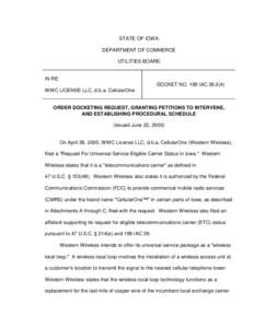 Economy of the United States / Local loop / Wireless local loop / Western Wireless Corporation / Interexchange carrier / US West / AT&T / Technology / Bell System / Electronic engineering / CenturyLink