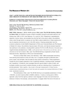 Microsoft Word - MoMA_DieterRoth_PressRelease_Final