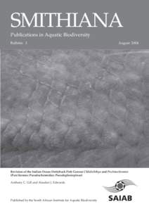 SMITHIANA Publications in Aquatic Biodiversity Bulletin 3 August 2004