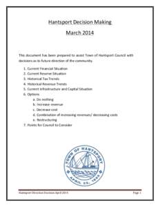    Hantsport	
  Decision	
  Making	
  	
      March	
  2014	
  