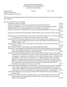 July 1, [removed]Board of Supervisors Minutes