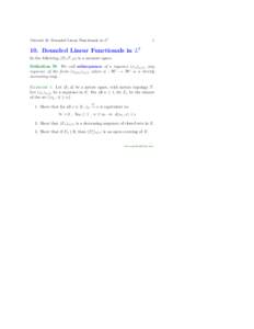 Tutorial 10: Bounded Linear Functionals in L2  1