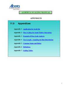 ALBERTA SCALING MANUAL APPENDICES[removed]Appendices