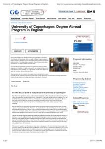 Capital Region of Denmark / Geography of Europe / Study abroad in the United States / Copenhagen / DIS – Danish Institute for Study Abroad / Education / Student exchange / Higher education