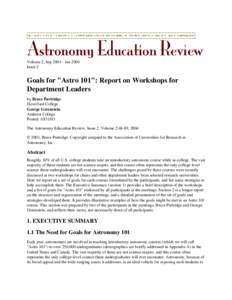 Astronomy Education Review