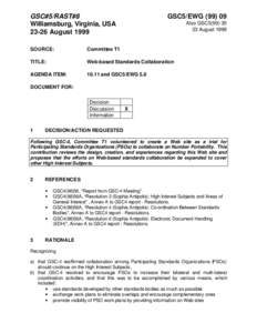 GSC#5/RAST#8 Williamsburg, Virginia, USA[removed]August 1999 GSC5/EWG[removed]Also GSC5[removed]
