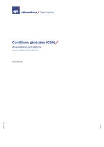 Conditions générales (CGA) Assurance-accidents selon la Loi fédérale du[removed]LAA) WGR 067 F