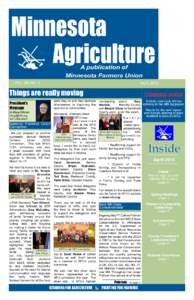 Minnesota 					Agriculture A publication of Minnesota Farmers Union VOL. 59, NO. 4