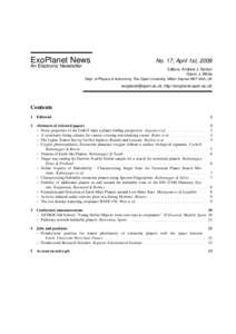 Extrasolar planet / COROT / Kepler / Stéphane Udry / Hot Jupiter / Habitable zone / Planetary habitability / Planetary system / High Accuracy Radial Velocity Planet Searcher / Astronomy / Space / Exoplanetology