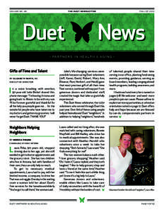 the duet newsletter  volume no. 46 · pa rt ners in h e alt h Gifts of Time and Talent