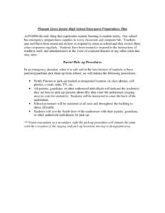 Microsoft Word - Pleasant Grove Junior High School Emergency Preparedness Plan