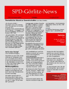 SPD-Görlitz-News SPD-Ortsverein Görlitz[removed]Ausgabe[removed]