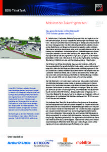 BDU-ThinkTank  Mobilität der Zukunft gestalten 2014 Ausgabe 01