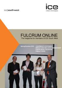 Heading  FULCRUM ONLINE The magazine for members of ICE South West