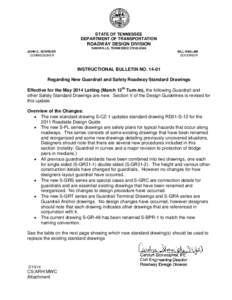 STATE OF TENNESSEE DEPARTMENT OF TRANSPORTATION ROADWAY DESIGN DIVISION NASHVILLE, TENNESSEE[removed]JOHN C. SCHROER