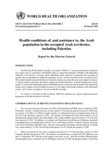 WORLD HEALTH ORGANIZATION FIFTY-SECOND WORLD HEALTH ASSEMBLY Provisional agenda item 17 A52[removed]March 1999