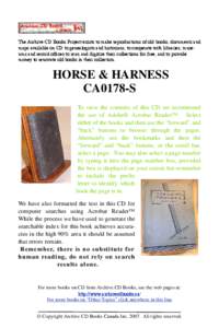 CA0178 Horse and Harness (sampler)