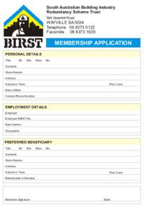 Birst Membership Application Form..cdr