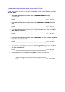 The Bath Ankylosing Spondylitis Disease Activity Index (BASDAI)