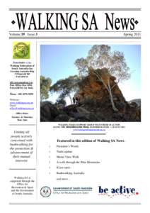 Volume 19 Issue 3  Spring 2011 Newsletter of the Walking Federation of